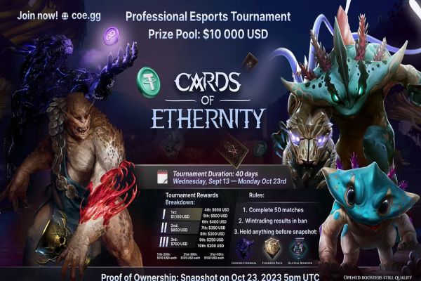 Cards of Ethernity Esports Grand Tournament Is Live with $10K Prize Pool | PlayToEarn
